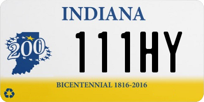 IN license plate 111HY