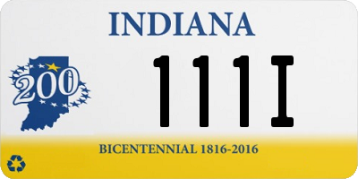 IN license plate 111I