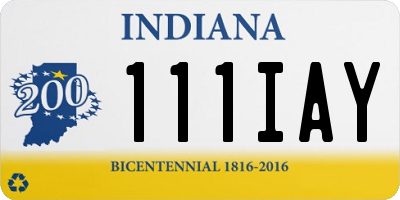 IN license plate 111IAY