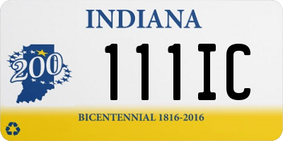 IN license plate 111IC