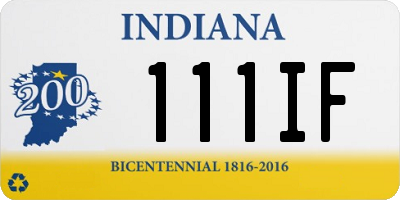 IN license plate 111IF