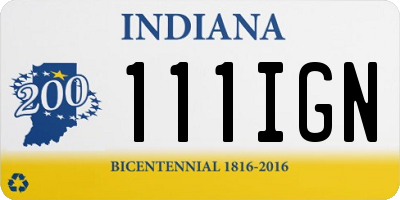 IN license plate 111IGN