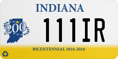 IN license plate 111IR