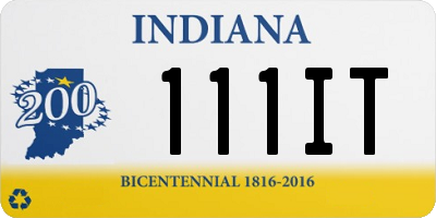 IN license plate 111IT