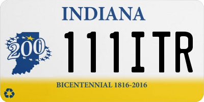 IN license plate 111ITR