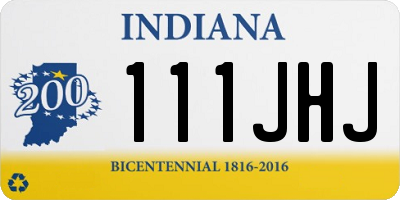IN license plate 111JHJ