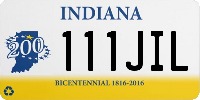 IN license plate 111JIL