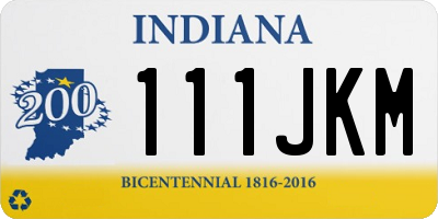 IN license plate 111JKM