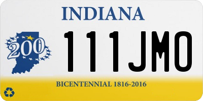 IN license plate 111JMO