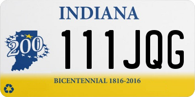 IN license plate 111JQG