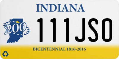 IN license plate 111JSO