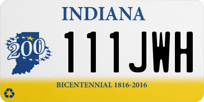 IN license plate 111JWH