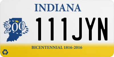 IN license plate 111JYN