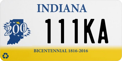 IN license plate 111KA