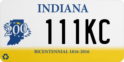 IN license plate 111KC