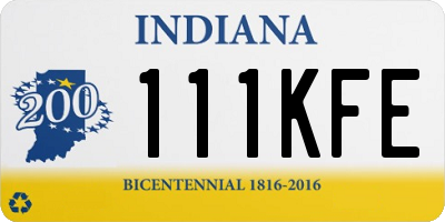 IN license plate 111KFE
