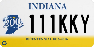 IN license plate 111KKY