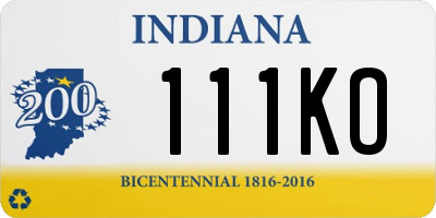 IN license plate 111KO