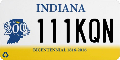 IN license plate 111KQN