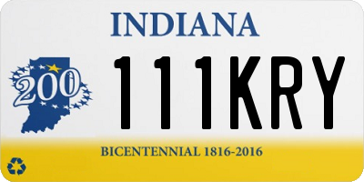 IN license plate 111KRY