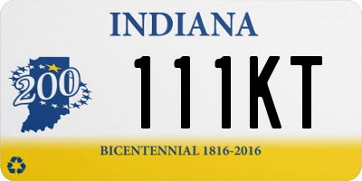 IN license plate 111KT