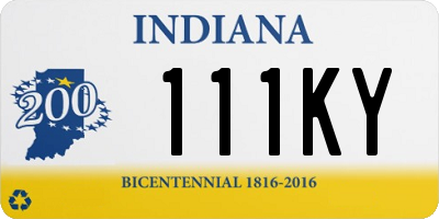 IN license plate 111KY
