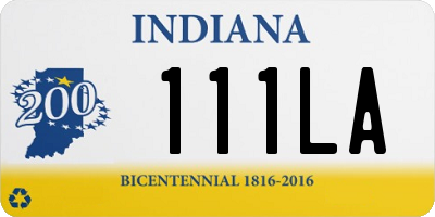 IN license plate 111LA