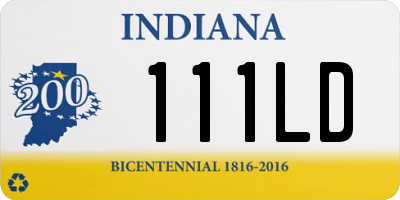 IN license plate 111LD