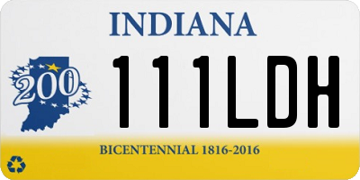 IN license plate 111LDH