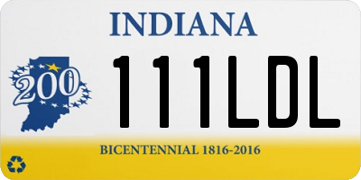 IN license plate 111LDL