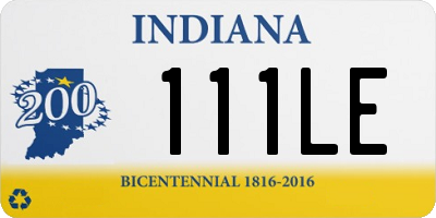 IN license plate 111LE