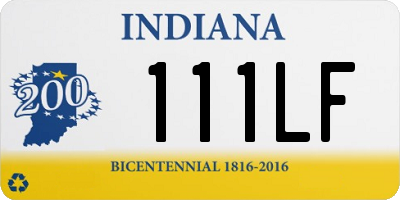 IN license plate 111LF