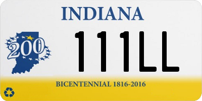 IN license plate 111LL