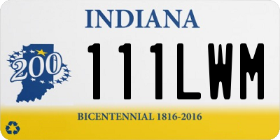 IN license plate 111LWM
