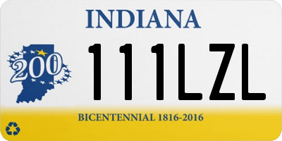 IN license plate 111LZL