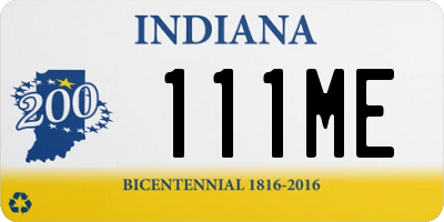 IN license plate 111ME