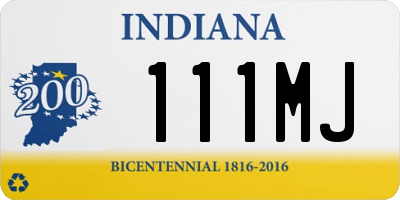 IN license plate 111MJ