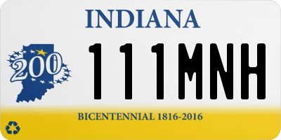 IN license plate 111MNH