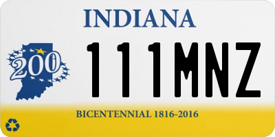 IN license plate 111MNZ