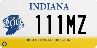 IN license plate 111MZ