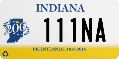 IN license plate 111NA