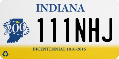 IN license plate 111NHJ