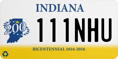 IN license plate 111NHU