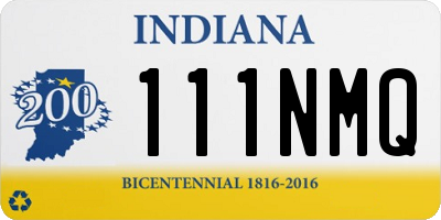 IN license plate 111NMQ