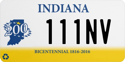 IN license plate 111NV