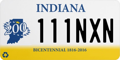 IN license plate 111NXN