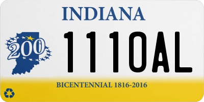 IN license plate 111OAL