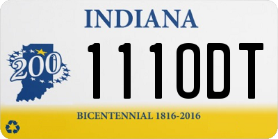 IN license plate 111ODT