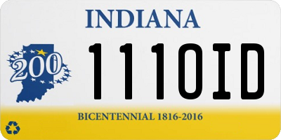 IN license plate 111OID