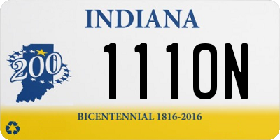 IN license plate 111ON